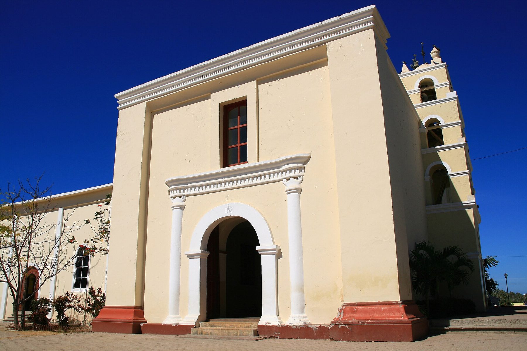Colonial architecture in a historic Baja California Sur town