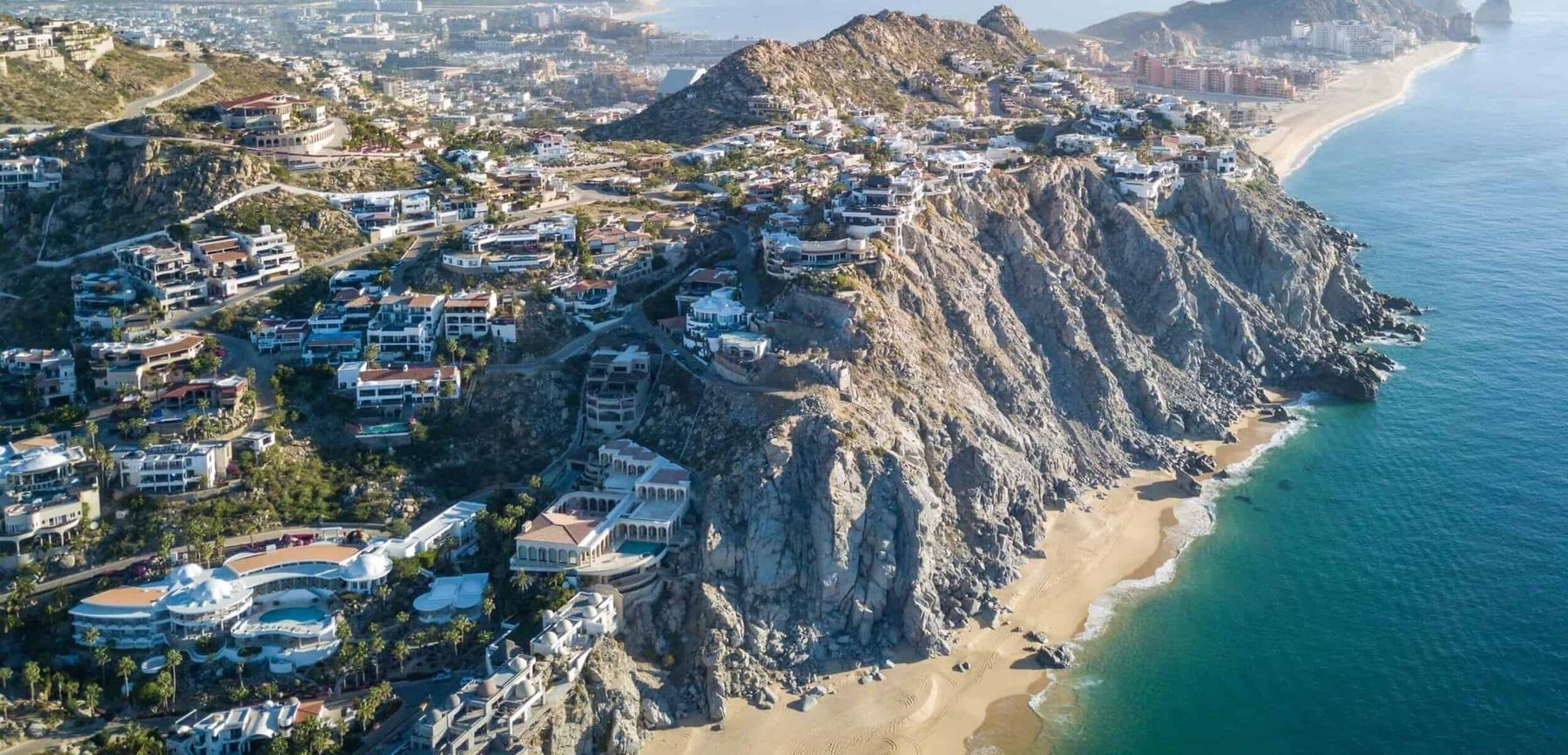 Pedregal luxury homes perched on Pacific-facing cliffs above Cabo San Lucas