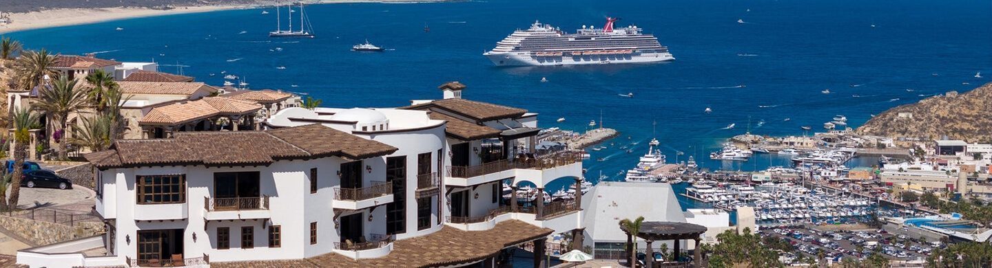 Aerial view of Pedregal de Cabo San Lucas luxury gated community popular with American buyers