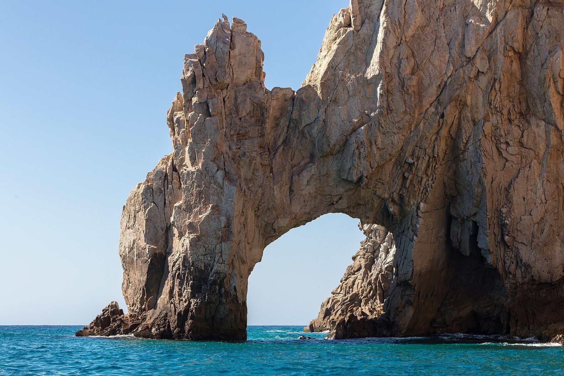 The iconic Arch of Cabo San Lucas at Land's End where the Pacific meets the Sea of Cortez