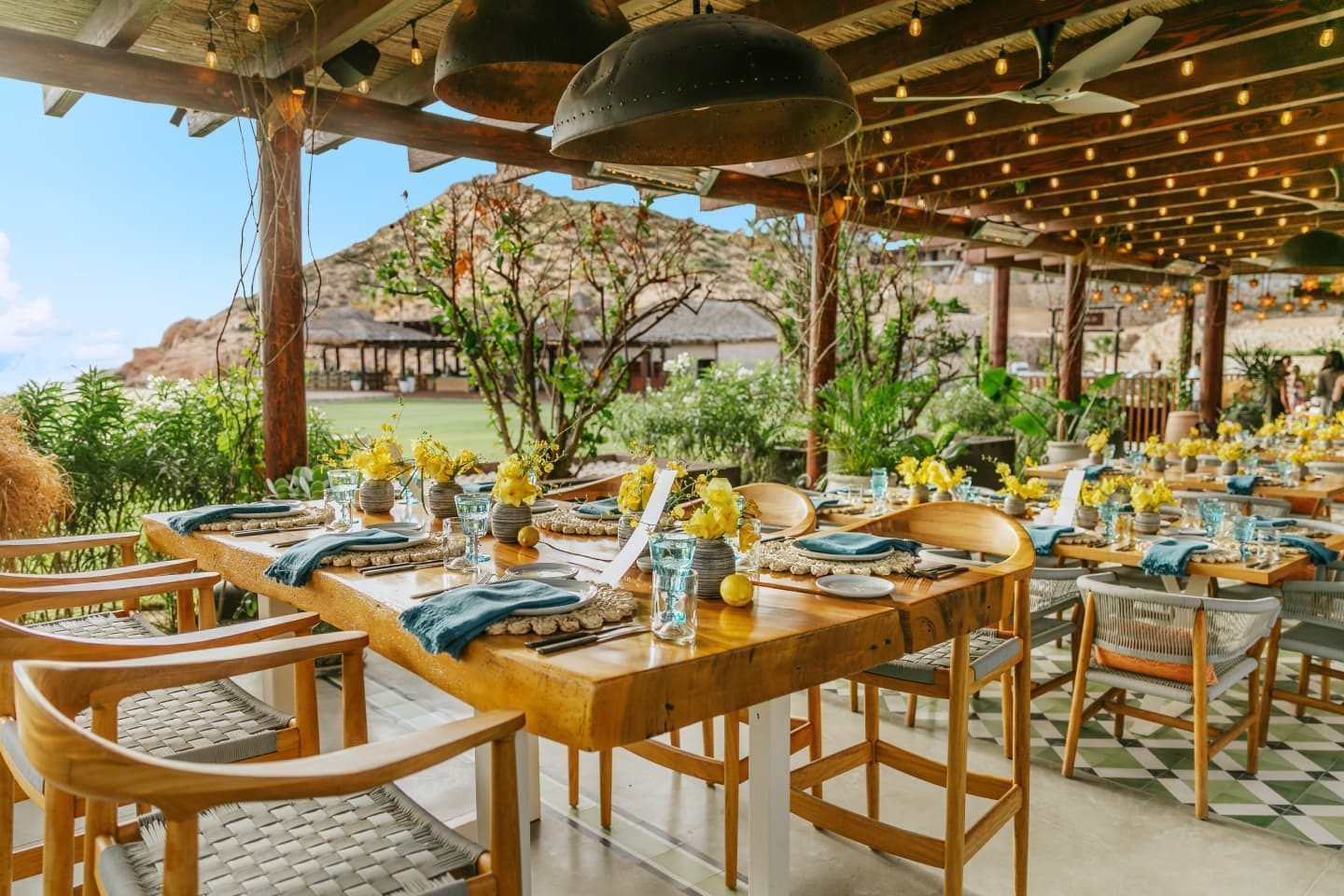 El Jardin, the Santa Maria Beach Club restaurant overlooking Santa Maria Bay