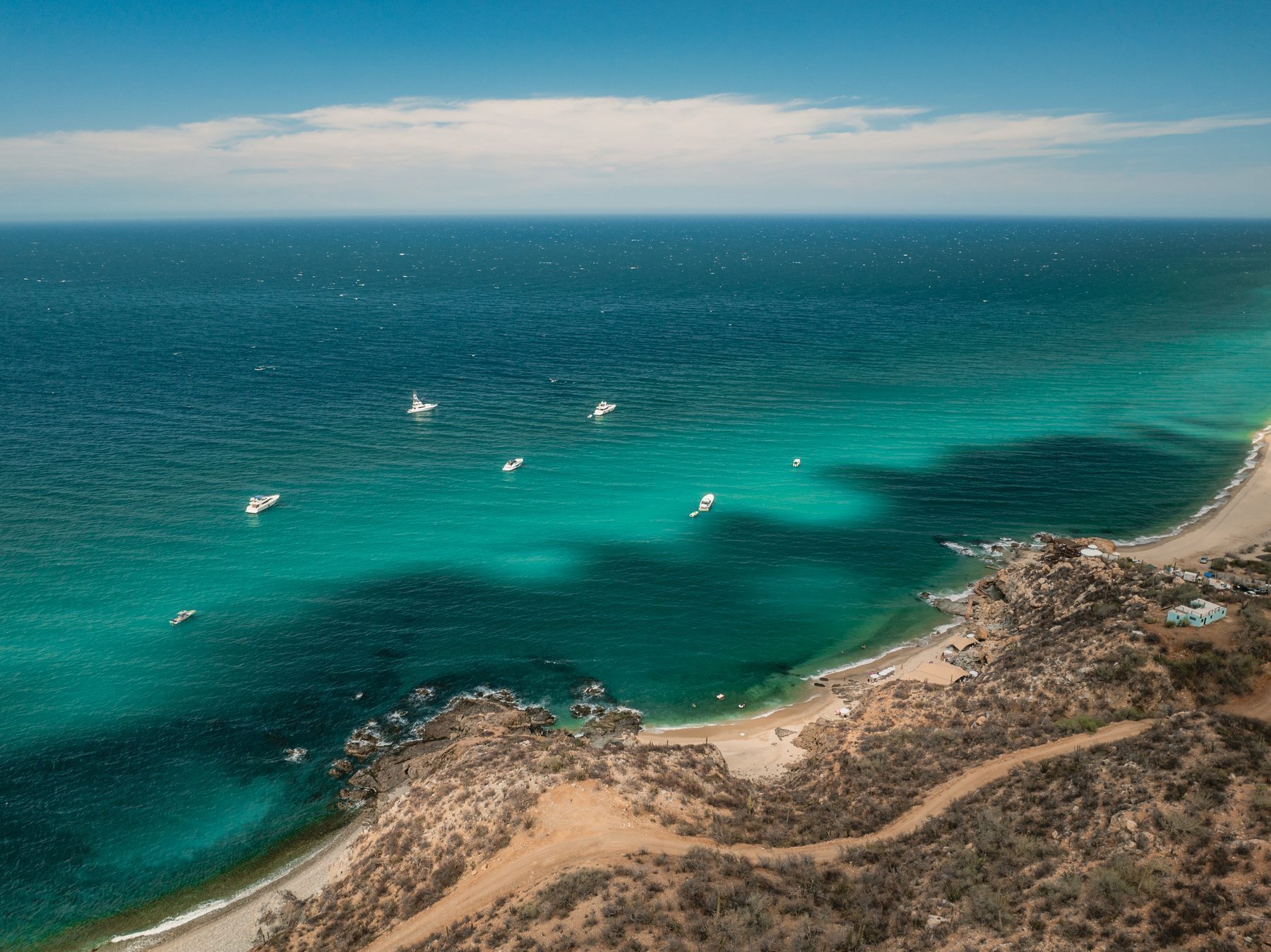 Costa Palmas master community aerial showing marina golf and Sea of Cortez beachfront East Cape