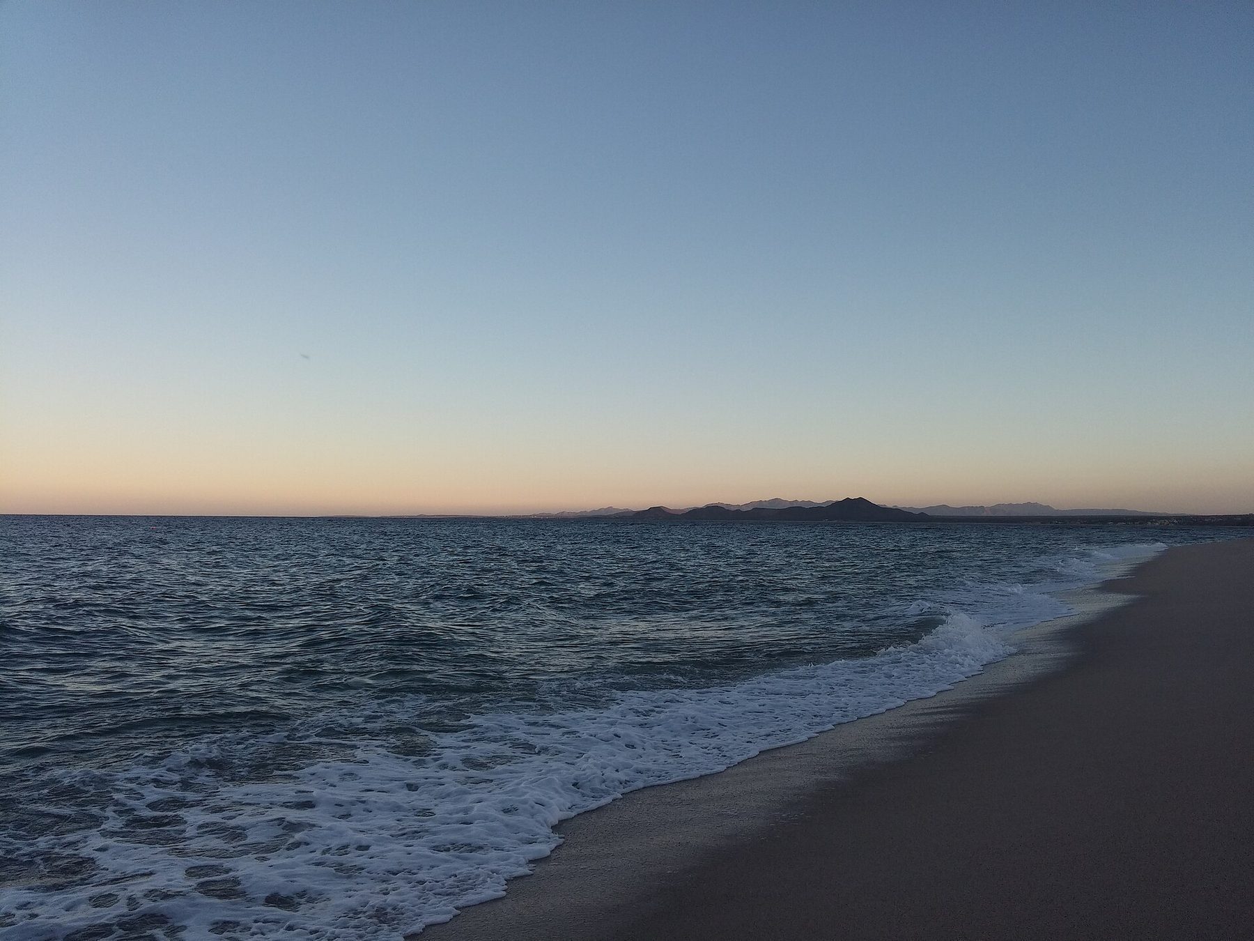 East Cape Baja coastline along the Sea of Cortez with pristine beaches and desert landscape
