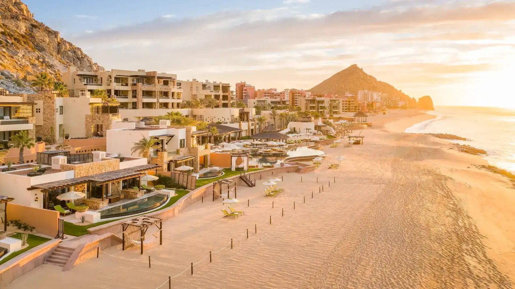 Aerial view of Pedregal de Cabo San Lucas luxury cliffside community in Q2 2026