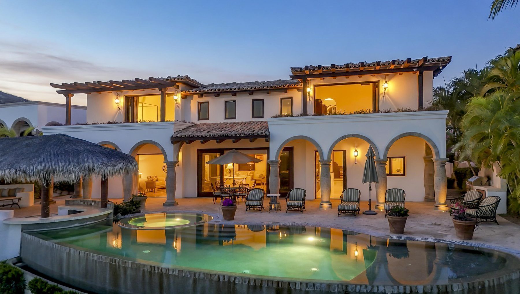 Infinity pool at a luxury Cabo Del Sol branded residence overlooking the Sea of Cortez