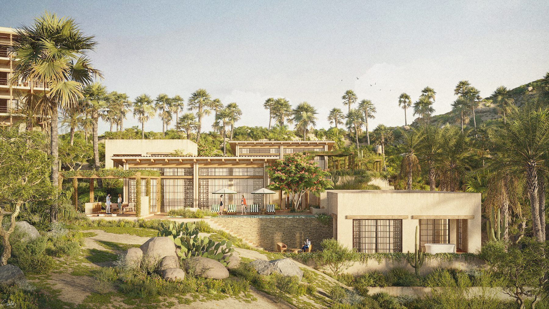 Soho Residences at Cabo Del Sol pre-construction project rendering with Jack Nicklaus golf course
