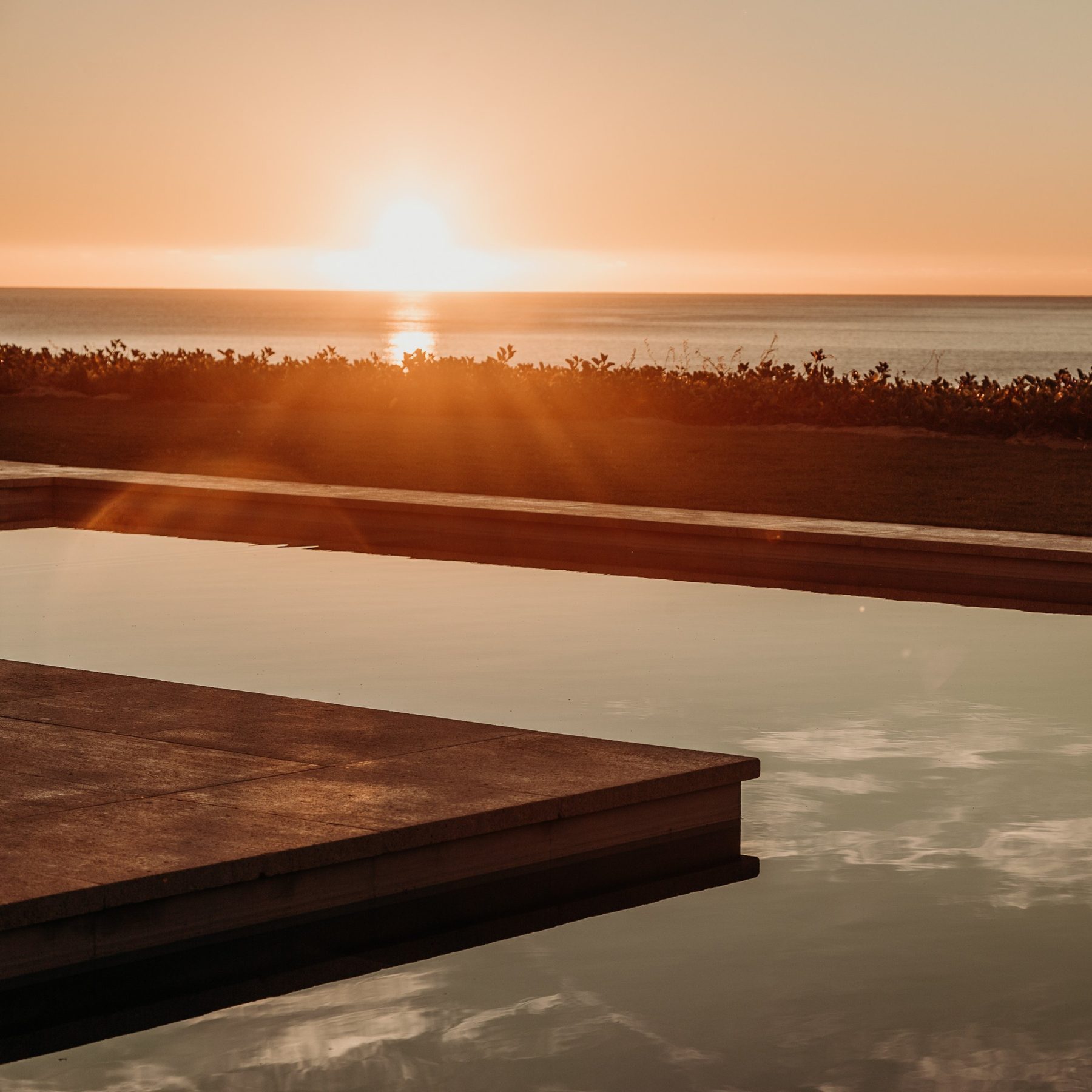 Luxury pool with ocean views at a Puerto Los Cabos villa