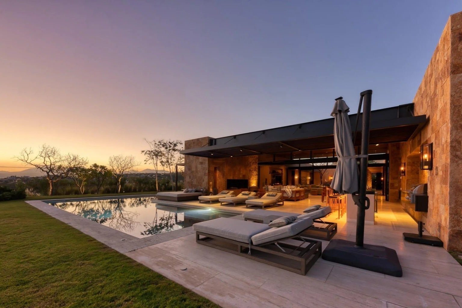 Luxury villa interior at Puerto Los Cabos with modern Mexican design
