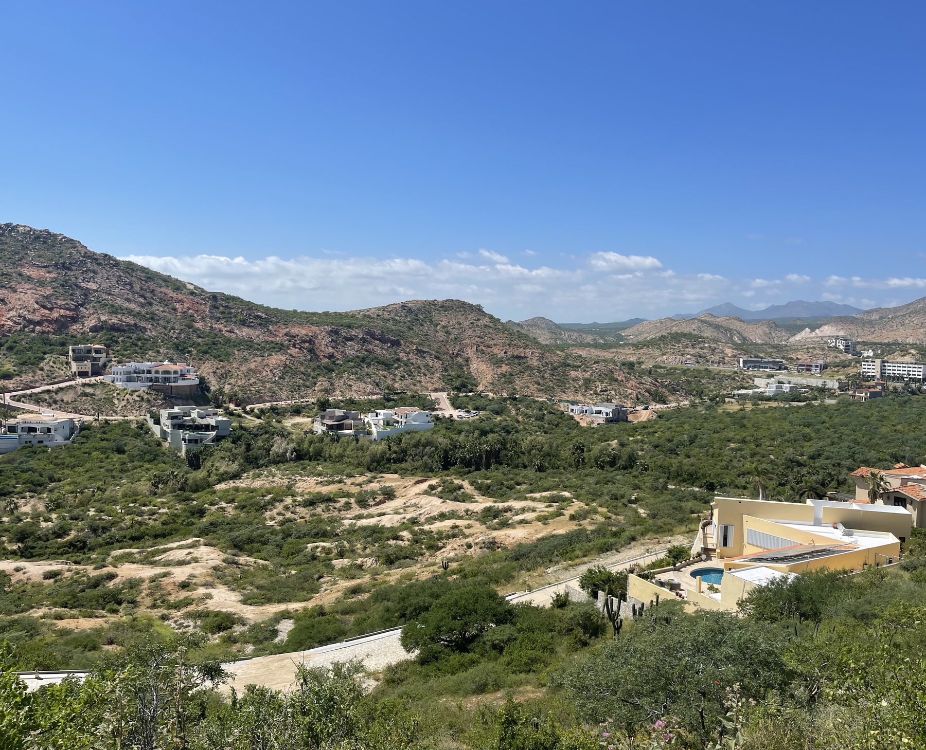 Desert and mountain terrain on the inland side of Rancho Cerro Colorado