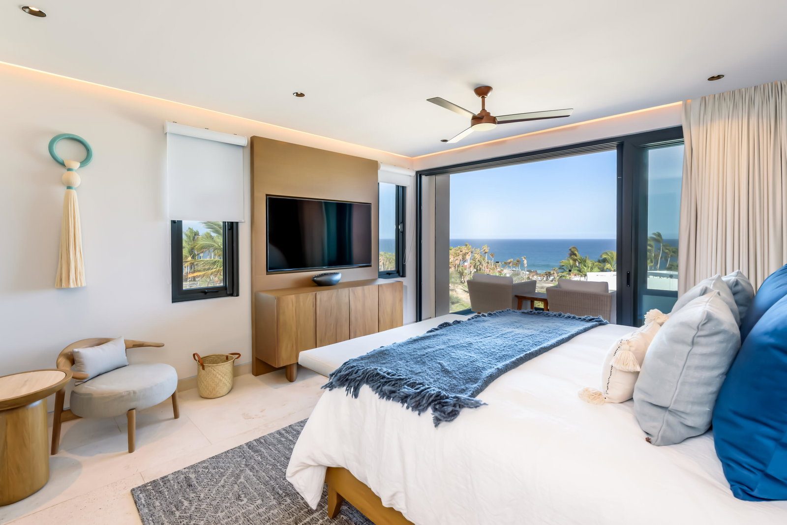 Interior of a luxury desert-contemporary home in the Los Cabos Corridor
