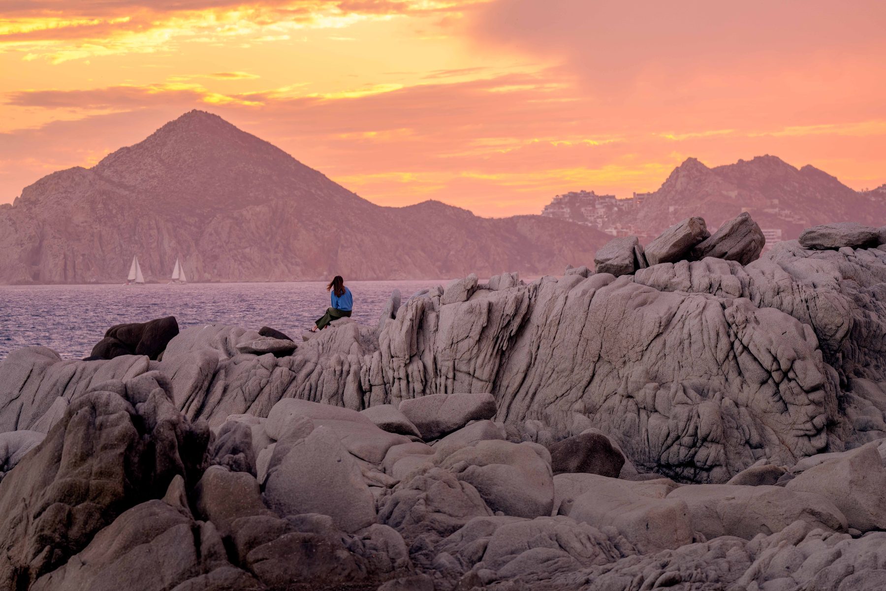 Sunset from the granite formations at Land's End